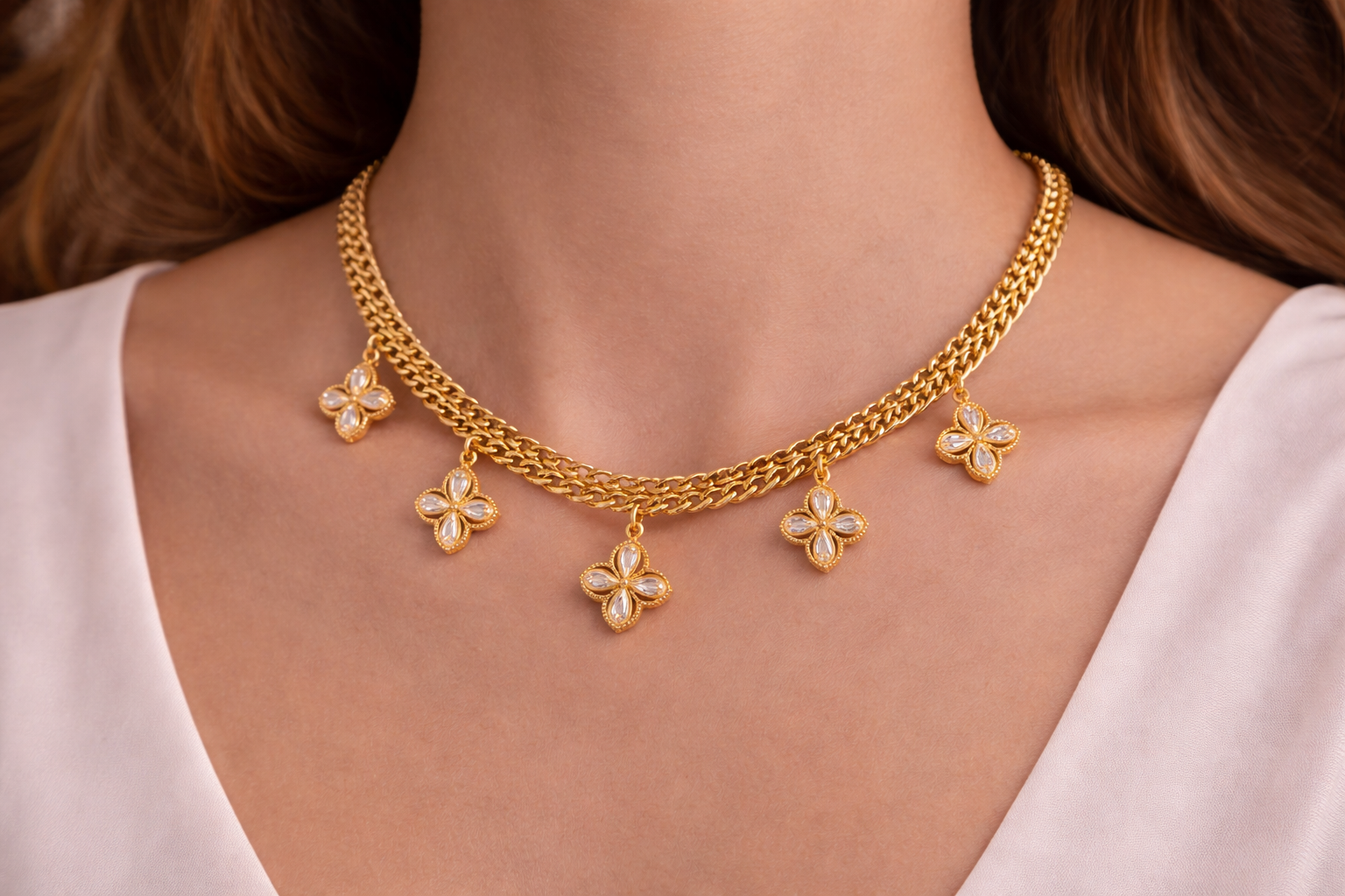 "EILIECK Golden Éclat Necklace"