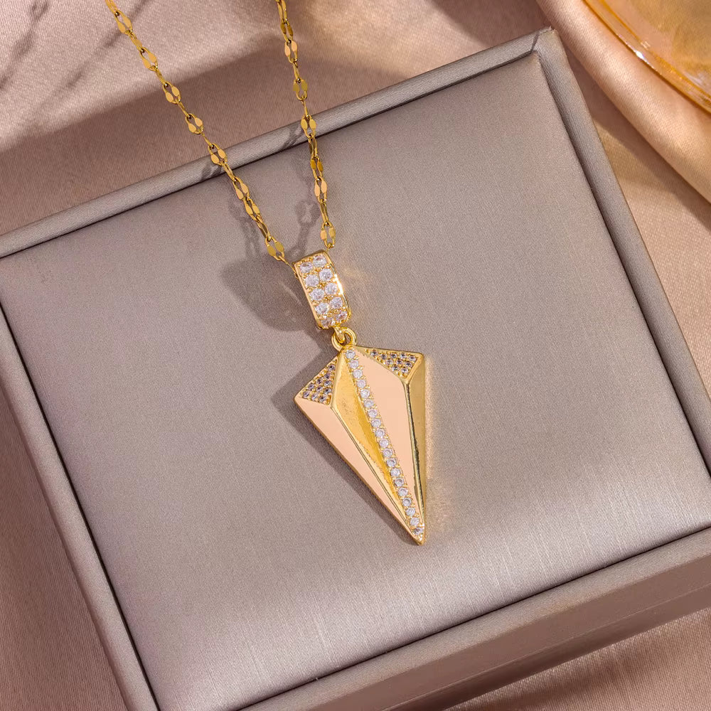 "Marisa Shine – Edelstahl Halskette mit Zirkonia-Anhänger"