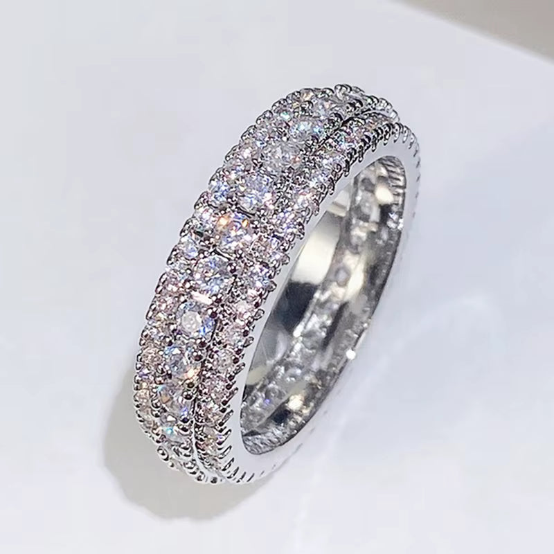 "Huitan Elegant CZ Bridal Ring"