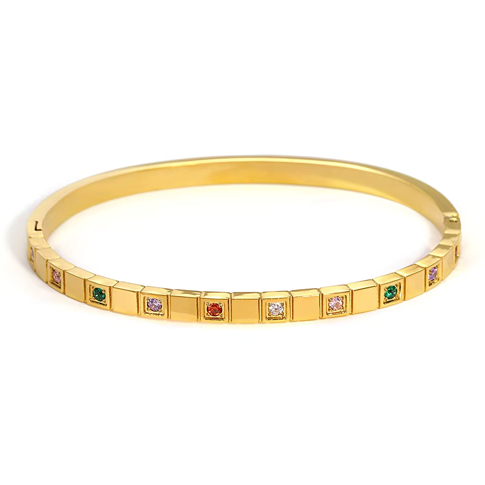 „Greatera Vergoldeter Zirkonia-Armreifen"