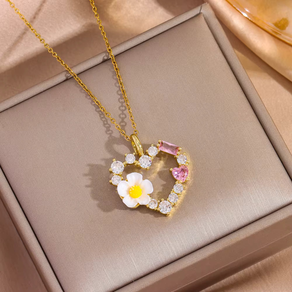 "Marisa Shine – Edelstahl Halskette mit Zirkonia-Anhänger"