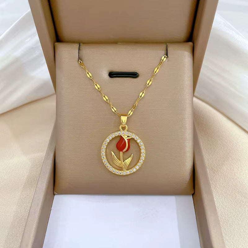 "Belleper Butterfly Grace – Edelstahl Herz & Zirkon Halskette"