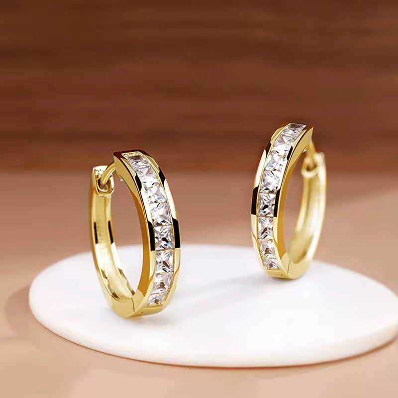 "Huitan Timeless Princess Hoop Earrings"