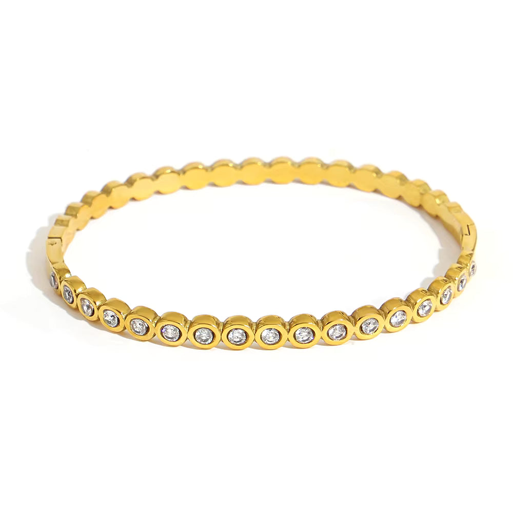 „Greatera Vergoldeter Zirkonia-Armreifen"