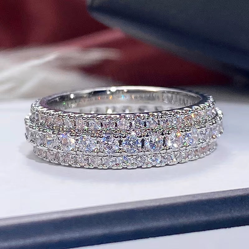 "Huitan Elegant CZ Bridal Ring"