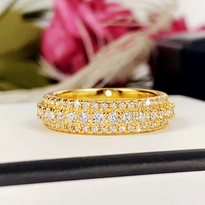 "Huitan Elegant CZ Bridal Ring"