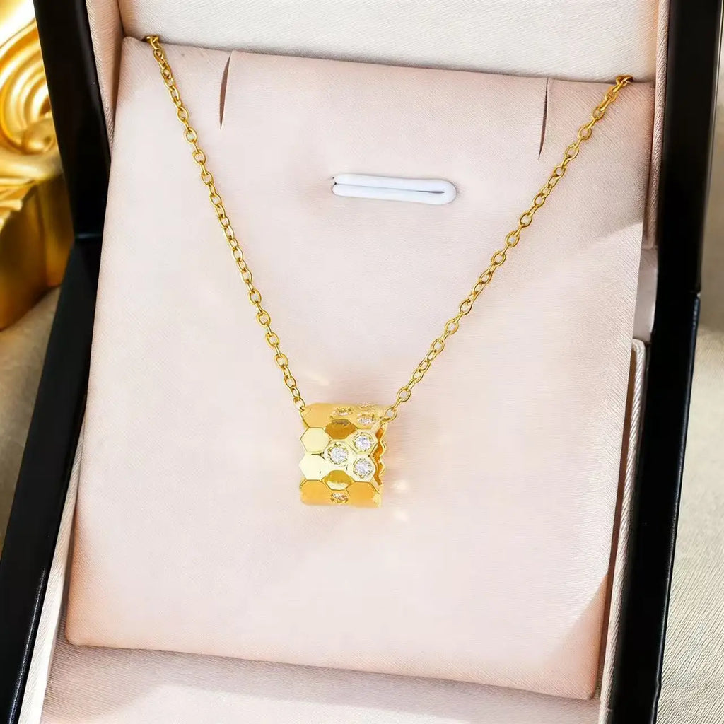 "Pure Korean Honeycomb Pendant"