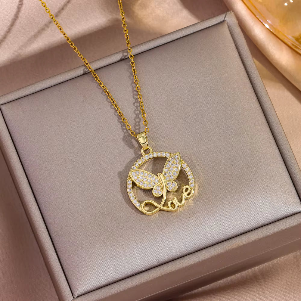 "Marisa Shine – Edelstahl Halskette mit Zirkonia-Anhänger"