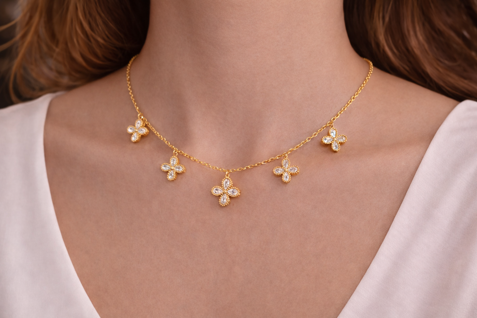 "EILIECK Golden Éclat Necklace"